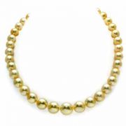 10-12mm Golden South Sea Pearl Necklace