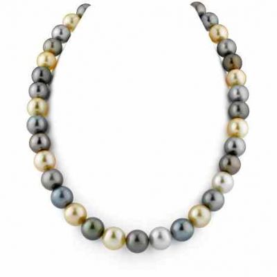 10-12mm Tahitian & Golden South Sea Pearl Necklace -  - 1012-TGSSP-MCPS