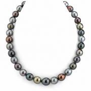10-12mm Tahitian South Sea Multicolor Drop-Shape Pearl Necklace