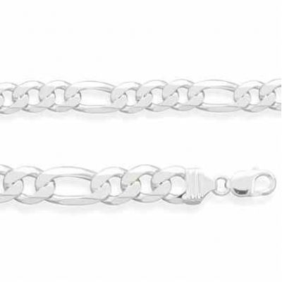 10.5mm Sterling Silver Figaro Link Bracelet -  - MMA-F300B