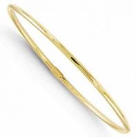 10K Yellow Gold Slip-on Twist Bangle Bracelet