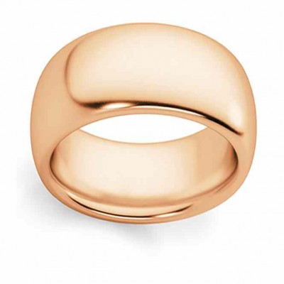 10mm Plain Rose Gold Wedding Band -  - ROSE-10