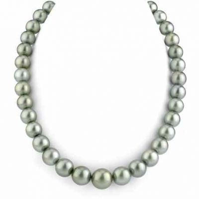 11-14mm Silver Tahitian South Sea Pearl Necklace -  - 1114-TSSP-R2