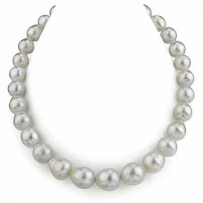 11-14mm White South Sea Baroque Pearl Necklace -  - 1114-ASSP-DR