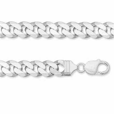11mm Sterling Silver Curb Link Bracelet -  - MMA-BC300B