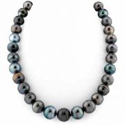 12-14mm Multicolor Tahitian South Sea Pearl Circle Baroque Necklace