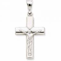 14 Karat White Gold Crucifix