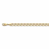 14K Gold 6mm Mariner Link Bracelet