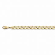 14K Gold 7mm Mariner Link Bracelet