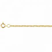 14K Gold Cable Chain Necklace, 1.5mm