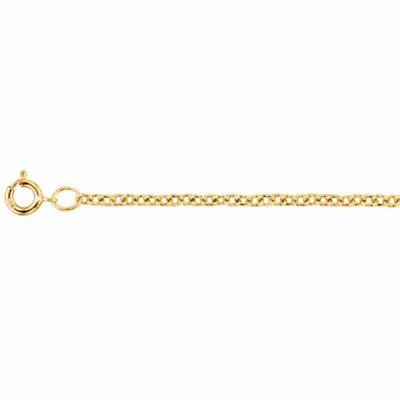 14K Gold Cable Chain Necklace, 1.5mm -  - STL-CH176