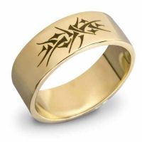 14K Gold Crown of Thorns Wedding Band