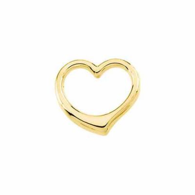 14K Gold Cut-Out Heart Slide Pendant -  - STLPD-21910Y