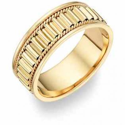 14K Gold Design Wedding Band -  - WBAND-24