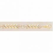 14K Gold Designer Curb Connect Bracelet