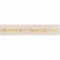 14K Gold Designer Curb Connect Bracelet