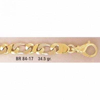 14K Gold Figaro Design Bracelet -  - BR84-17
