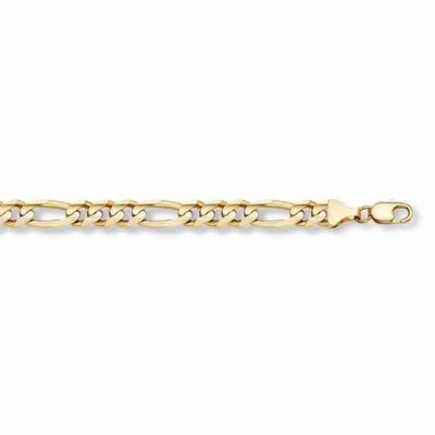 14K Gold Figaro Link Bracelet (10mm) -  - BR24-3