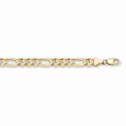 14K Gold Figaro Link Bracelet (11mm)