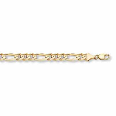 14K Gold Figaro Link Bracelet (11mm) -  - BR24-2
