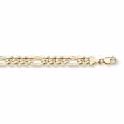 14K Gold Figaro Link Bracelet (12mm)