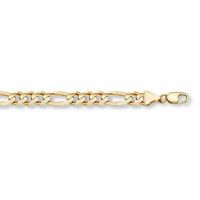 14K Gold Figaro Link Bracelet (12mm)