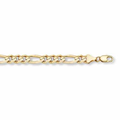 14K Gold Figaro Link Bracelet (12mm) -  - BR24-1