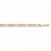 14K Gold Figaro Link Bracelet (5mm)