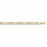 14K Gold Figaro Link Bracelet (5mm)