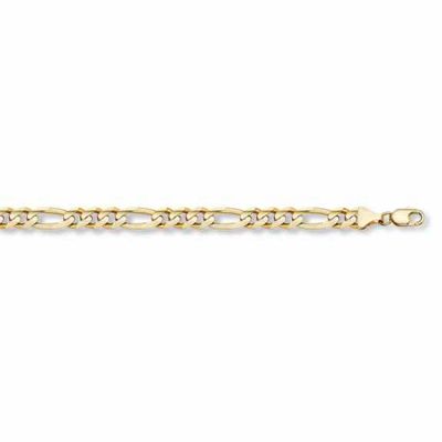 14K Gold Figaro Link Bracelet (5mm) -  - BR24-7
