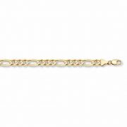 14K Gold Figaro Link Bracelet (6mm)