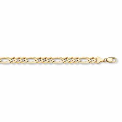 14K Gold Figaro Link Bracelet (6mm) -  - BR24-6