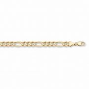 14K Gold Figaro Link Bracelet (7mm)