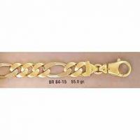 14K Gold Figaro Link Design Bracelet