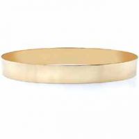 14K Gold Flat Bangle Bracelet, 10mm (3/8")