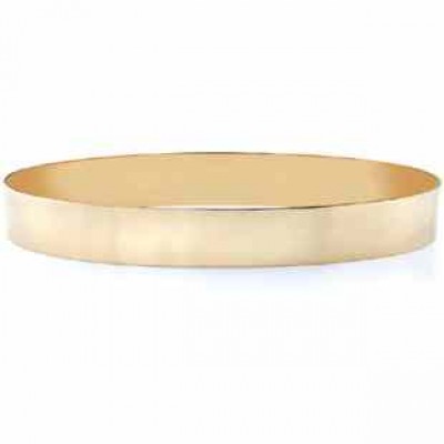14K Gold Flat Bangle Bracelet, 10mm (3/8") -  - BG-7