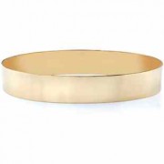 14K Gold Flat Bangle Bracelet, 12mm (1/2")