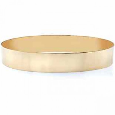 14K Gold Flat Bangle Bracelet, 12mm (1/2") -  - BG-5