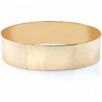 14K Gold Flat Bangle Bracelet, 19mm (3/4")