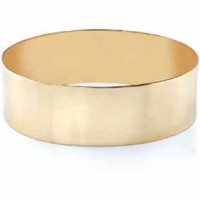 14K Gold Flat Bangle Bracelet, 22mm (7/8")