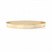 14K Gold Flat Bangle Bracelet, 7mm (just over 1/4")