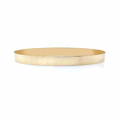 14K Gold Flat Bangle Bracelet, 7mm (just over 1/4") -  - BG-9
