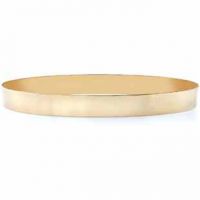 14K Gold Flat Bangle Bracelet, 8mm (5/16")