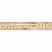 14K Gold Hand-Made 10mm Figaro Link Bracelet