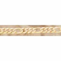 14K Gold Hand-Made 12mm Figaro Link Bracelet
