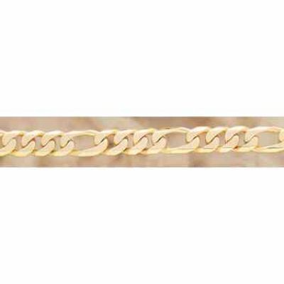 14K Gold Hand-Made 12mm Figaro Link Bracelet -  - FIG-350