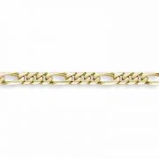 14K Gold Hand-Made 13mm Figaro Link Bracelet