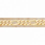 14K Gold Hand-Made 15mm Figaro Link Bracelet