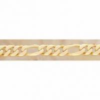 14K Gold Hand-Made 15mm Figaro Link Bracelet