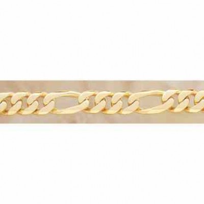 14K Gold Hand-Made 15mm Figaro Link Bracelet -  - FIG-450